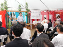 7月 黒滝沢小水力発電所（仮称）の安全祈願祭が行われました。